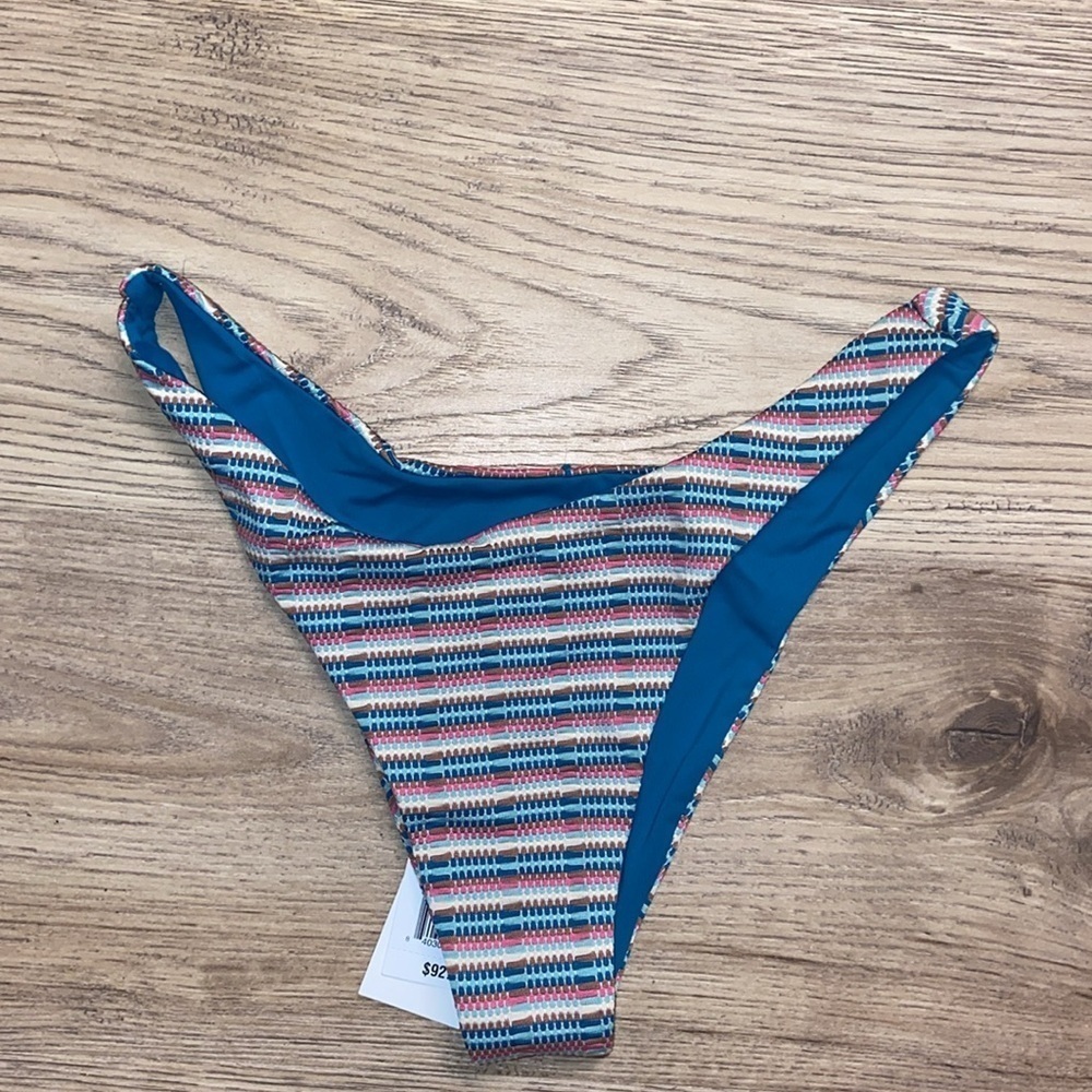 L*Space NWT Women's Cabana Bitsy Pointelle Rib Bikini Bottom Size Small - Picture 8 of 9